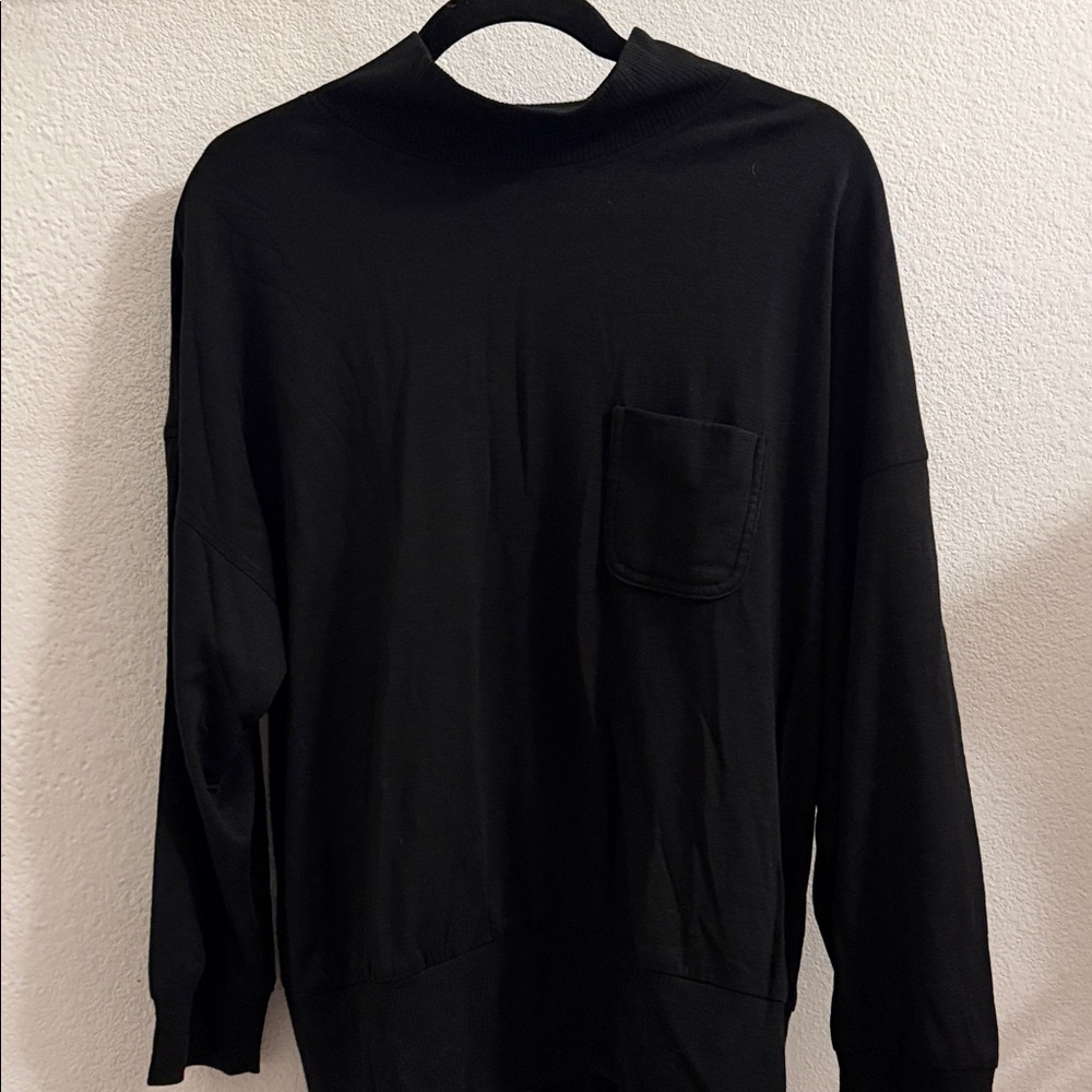 Black Women's Top with Pocket